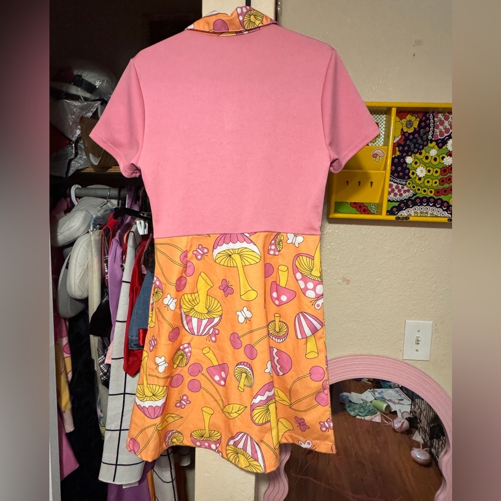 Smak Parlour mushroom mini dress. - Picture 5 of 8